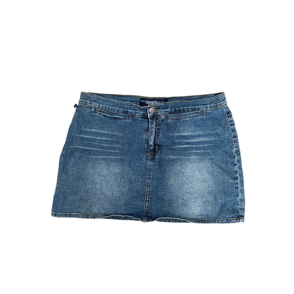 vintage y2k tyte mirco mini jean denim skirt blue juniors size 11 cotton